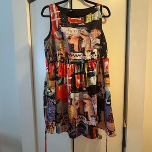 Colorful Abstract Dress - Sleeveless